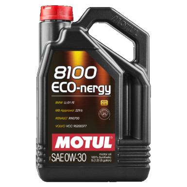 Motul 8100 ECO-nergy 0W-30 Volvo VCC 95200377 A5/B5 5 Liter 8100 ECO-NERGY 0W-30 102794