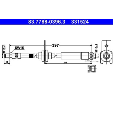 Bremsschlauch 83.7788-0396.3