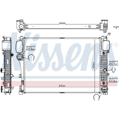 Wasserkühler PKW MERCEDES S-Klasse W221 05 FIRST FIT 67107A