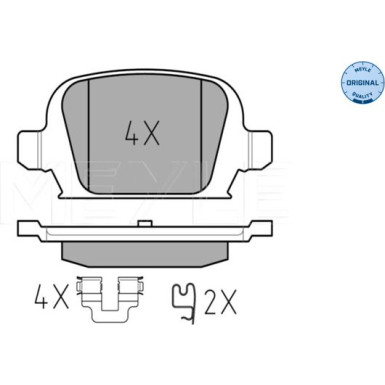 Bremsbelagsatz Opel T. Corsa C MEYLE-ORIGINAL: True to OE 252328414 Bremsbelagsatz Opel T. Corsa C MEYLE-ORIGINAL: True to OE 252328414