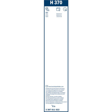 Bosch Wischerblatt H370 3397011022 Bosch Wischerblatt H370 3397011022