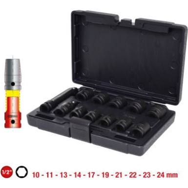 KS TOOLS 1/2 -Sechskant-Kraftsteckschlüsselsatz, kurz, 12-teilig 515.0112 KS TOOLS 1/2 -Sechskant-Kraftsteckschlüsselsatz, kurz, 12-teilig 515.0112