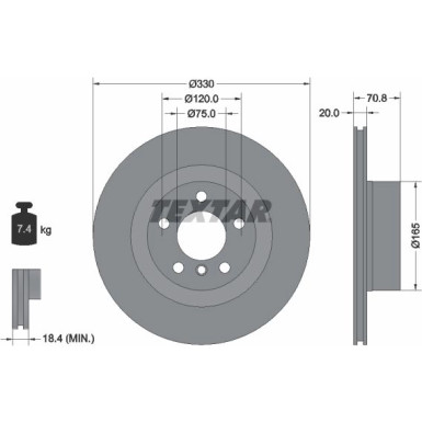 Bremsscheibe Bmw T. F25 X3 10 PRO 92256303