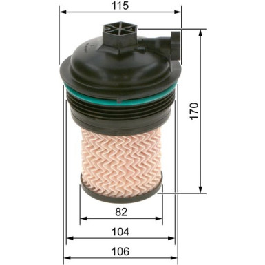 Kraftstofffiltereinsatz Diverse F 026 402 247 Kraftstofffiltereinsatz Diverse F 026 402 247