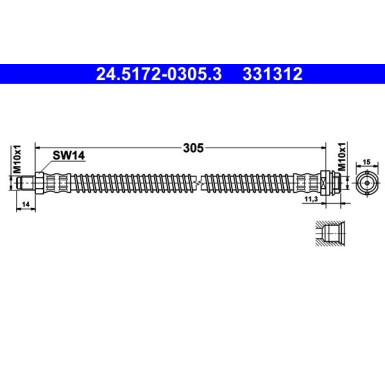Bremsschlauch 24.5172-0305.3