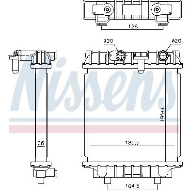 Wasserkühler PKW 606644 Wasserkühler PKW 606644