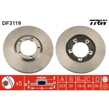 Bremsscheibe Ssangyong P. Rexton 02 DF3119