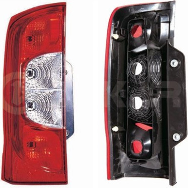 Heckleuchte L O K-PLATTE ROT/WEISS FIAT FIORINO HECKKLAPPE 11,07-/CIT NEMO 08-/PEU BIPPER 2,08 2505,658,1