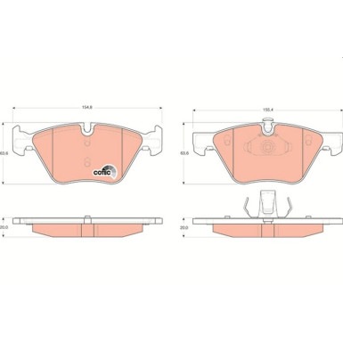 Bremsklötze VA BMW E60,E90 03 COTEC GDB1559