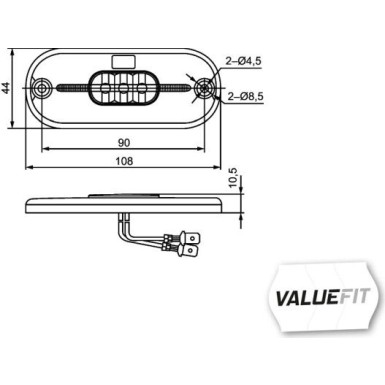HELLA Seitenlicht 2PS357009-001 HELLA ValueFit
