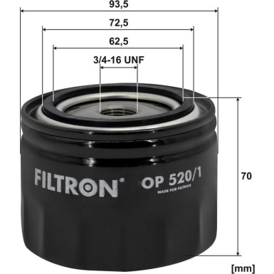 FILTRON Ölfilter OP 520/1 FILTRON Ölfilter OP 520/1