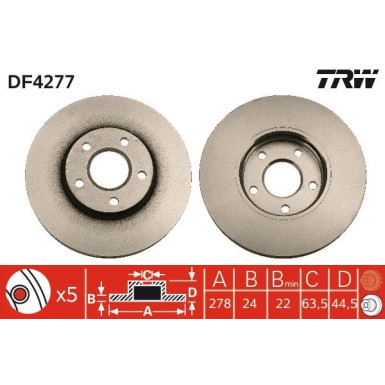Bremsscheibe Ford P. Transit 02 DF4277 Bremsscheibe Ford P. Transit 02 DF4277