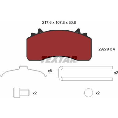 Bremsbelagsatz Man P./T. Tga/Tgs/Tgx 00 2927901 Bremsbelagsatz Man P./T. Tga/Tgs/Tgx 00 2927901
