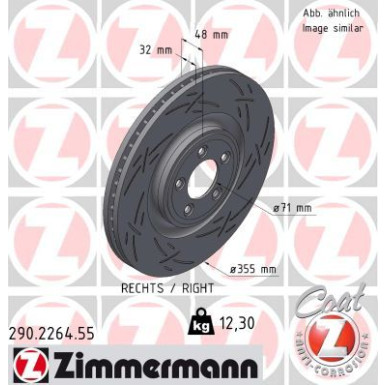 ZIMMERMANN Bremsscheibe 290.2264.55 ZIMMERMANN Bremsscheibe 290.2264.55