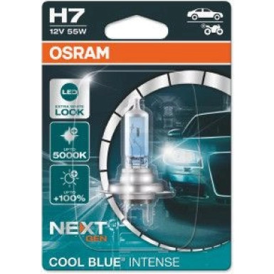 H7 12V 55W PX26d Cool Blue Intense NextGen. 5000K +100% 1 St. OSRAM Cool Blue Intense, 1er-Blister COOL BLUE® INTENSE (Next Gen) 64210CBN-01B