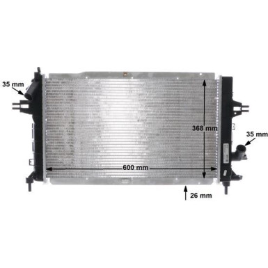 Kühler, Motorkühlung BEHR CR 1687 000S