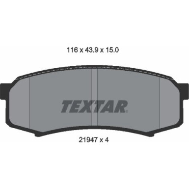 Bremsbelagsatz Toyota T. Landcruiser 03-/Pajero 03 2194701 Bremsbelagsatz Toyota T. Landcruiser 03-/Pajero 03 2194701