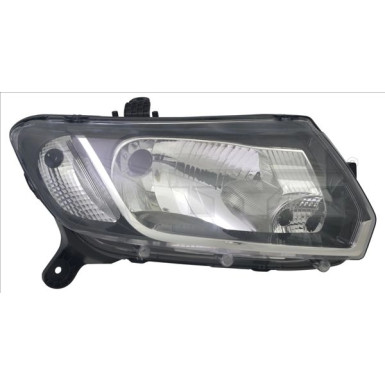 Scheinwerfer R H4 +LWR (MECH) SCHWARZ/CHROM DACIA LOGAN II 10,12-12,16/SANDERO 1,13-12,16 2032,513,1