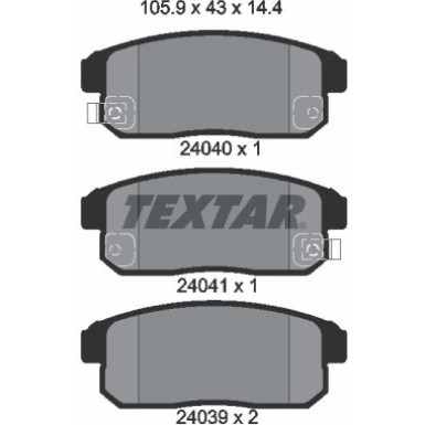 Bremsbelagsatz Suzuki T. Ignis 1.3-1.5 00 2404001 Bremsbelagsatz Suzuki T. Ignis 1.3-1.5 00 2404001