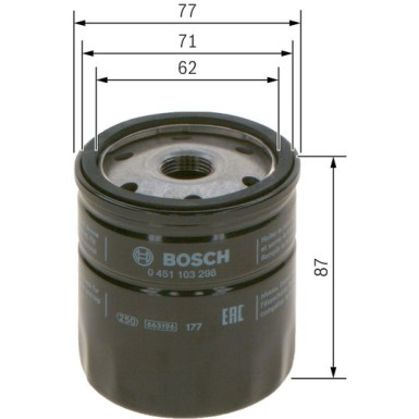 Ölfilter FORD,SKODA 0 451 103 298 Ölfilter FORD,SKODA 0 451 103 298