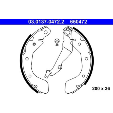Bremsbackensatz 03.0137-0472.2 Bremsbackensatz 03.0137-0472.2