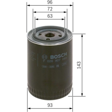 Ölfilter IVECO,FIAT,CITROEN,PEUGEOT F 026 407 083 Ölfilter IVECO,FIAT,CITROEN,PEUGEOT F 026 407 083