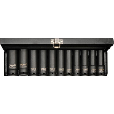 Kraft-Steckschlüssel Lang 11-Tlg YT-1054