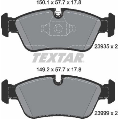 Bremsbelagsatz Bmw P. E81/90/91 2393501 Bremsbelagsatz Bmw P. E81/90/91 2393501