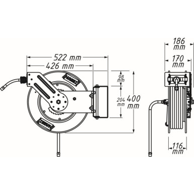 HAZET Schlauchaufroller 9040OS-10 HAZET Schlauchaufroller 9040OS-10