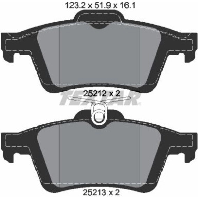 Bremsbelagsatz Ford T. Focus 11-/C-Max 10-/Connect/Volvo 2521201 Bremsbelagsatz Ford T. Focus 11-/C-Max 10-/Connect/Volvo 2521201