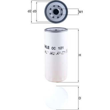 MAHLE Ölfilter OC 121 MAHLE Ölfilter OC 121