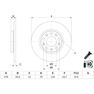 Bremsscheibe 0 986 479 G21 Bremsscheibe 0 986 479 G21