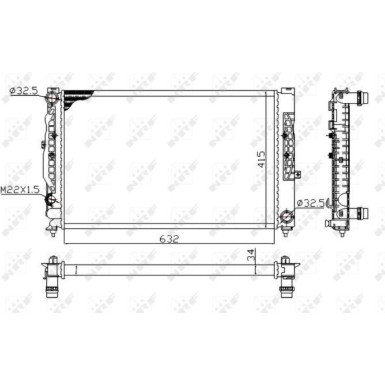 Kühler, Motorkühlung 539504A Kühler, Motorkühlung 539504A
