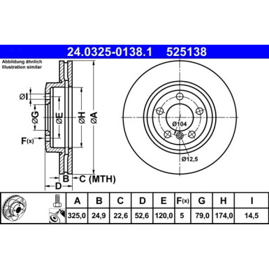 Bremsscheibe Bmw S. 3 (E46) 99-07 Power Disc PowerDisc 24.0325-0138.1