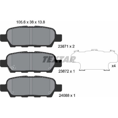 Bremsbelagsatz Nissan T. X-Trail/Qashqai 2387101