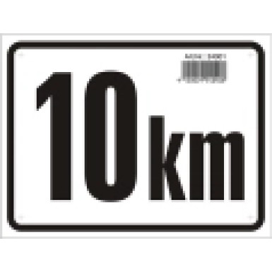10 KM Tafel - eckig 24001