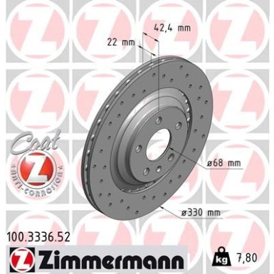 12 482 036 Sport Bremsscheibe HA Sport 100.3336.52 12 482 036 Sport Bremsscheibe HA Sport 100.3336.52