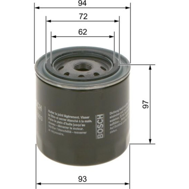 Ölfilter 0 986 452 003 Ölfilter 0 986 452 003
