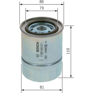 Kraftstofffilter F 026 402 011