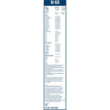 Bosch Wischerblatt N65 3397018963