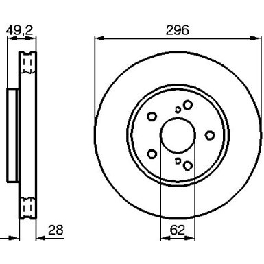 Bremsscheibe VA 0 986 478 968 Bremsscheibe VA 0 986 478 968
