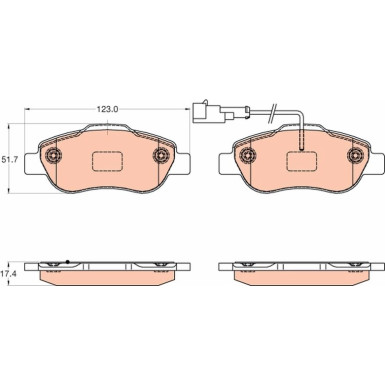 Bremsklötze VA FIAT PANDA 10 GDB2039 Bremsklötze VA FIAT PANDA 10 GDB2039