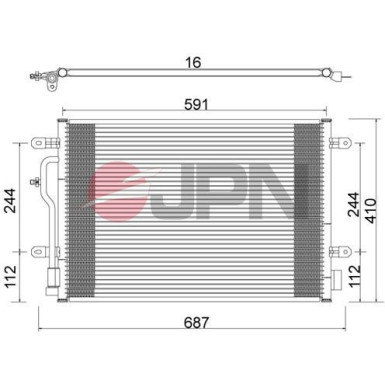 JPN Kondensator, Klimaanlage 60C9075-JPN JPN Kondensator, Klimaanlage 60C9075-JPN