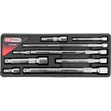 KS TOOLS Zusammenklappbares Verlängerungsset 1/4 +3/8 +1/2 CHROMEplus, 9-teilig 918.0009 KS TOOLS Zusammenklappbares Verlängerungsset 1/4 +3/8 +1/2 CHROMEplus, 9-teilig 918.0009