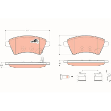 Bremsklötze VA FIAT Sedici,SX4 06 COTEC GDB1673