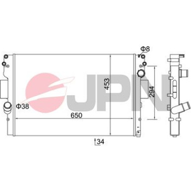 JPN Kühler, Motorkühlung 60C9022-JPN JPN Kühler, Motorkühlung 60C9022-JPN