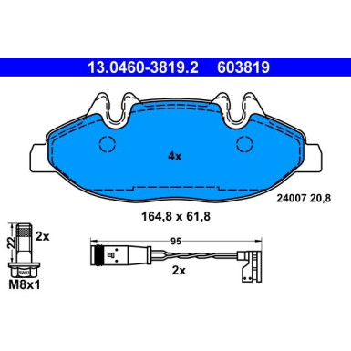 Bremsbelagsatz Db P.Vito/Viano 03 13.0460-3819.2 Bremsbelagsatz Db P.Vito/Viano 03 13.0460-3819.2