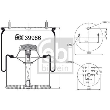 FEBI BILSTEIN Luftfeder 39986