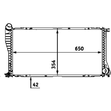 Kühler, Motorkühlung BEHR CR 288 000S