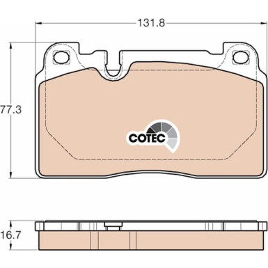 Bremsklötze VA AUDI A6,A7,Q5 12 COTEC GDB1974